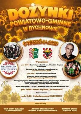 Dożynki w Rychnowie zwieńczą sezon święta plonów w powiecie kaliskim
