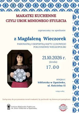 Domowe makatki trafią do biblioteki. W Opatówku spotkanie o hafcie